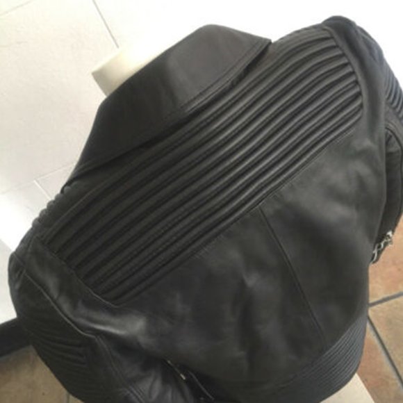 Men's Hudson Black Motorcycle 100% Genuine Leather Jacket - Picture 3 of 6